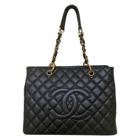 CHANEL Handbags - Authentic CHANEL GST bag in caviar quilted leather black